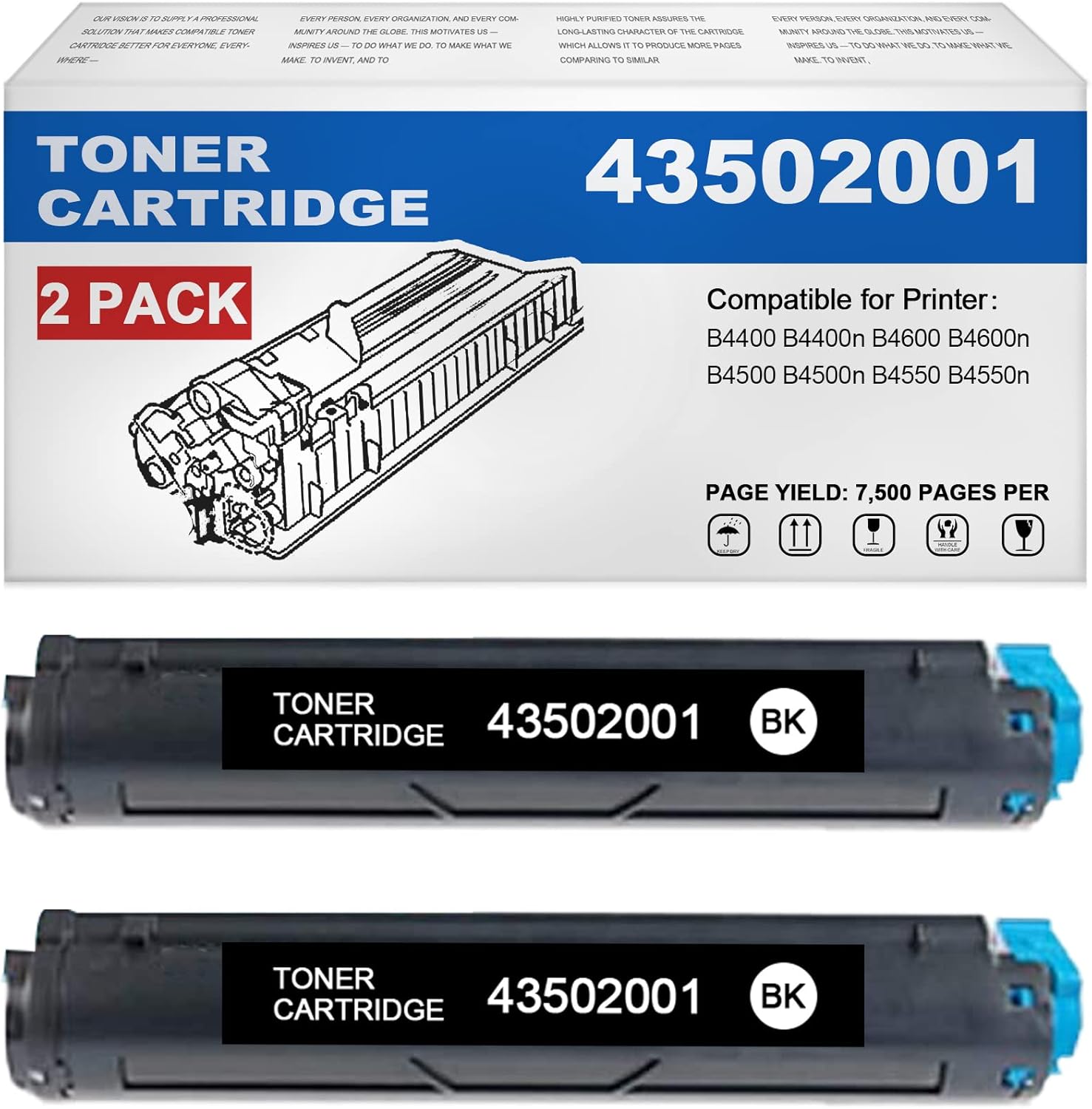2 Pack Black Toner Cartridge T15212