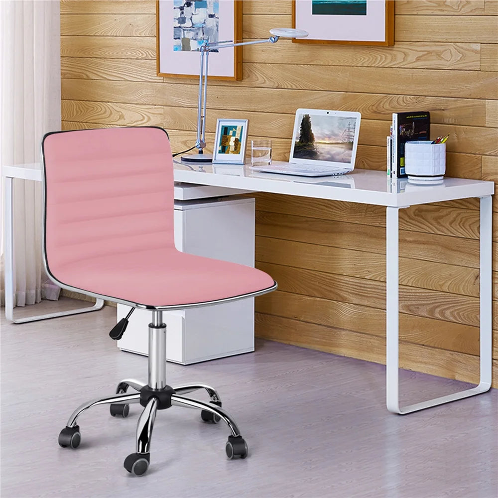 Pink Swivel Task Chair with Adjustable Height Q725751