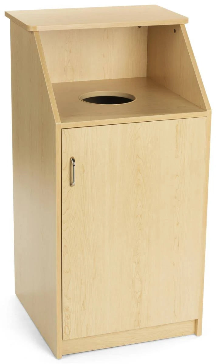 Maple Circular Opening 36 gal Trash Receptacle J2873